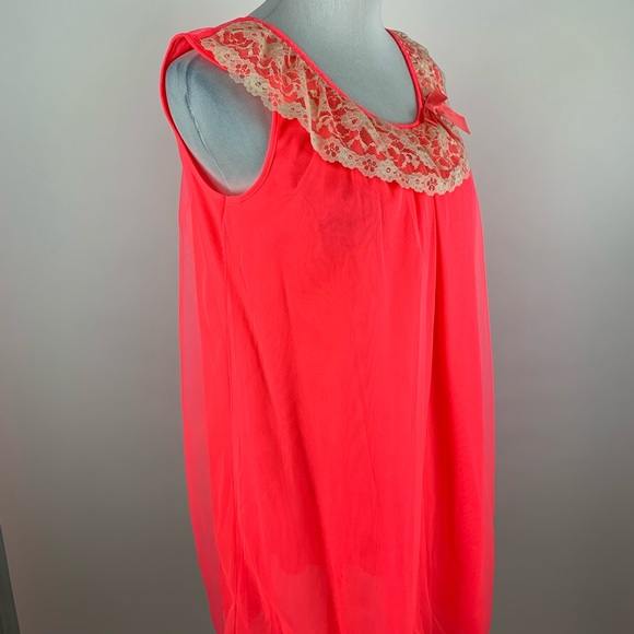 Vintage Radcliffe Lace Trim Night Gown Sz Medium - Picture 4 of 10